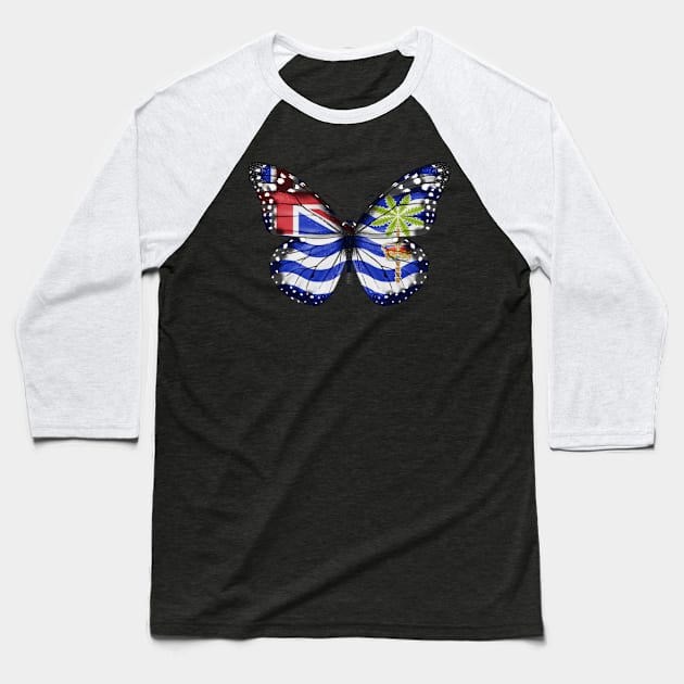 Biot Flag  Butterfly - Gift for Biot From British Indian Ocean Territory Baseball T-Shirt by Country Flags